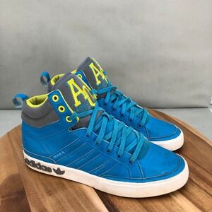 Adidas Originals AO Hook Shot High Top Turquoise Blue Skate Sneakers Mens 8.5
